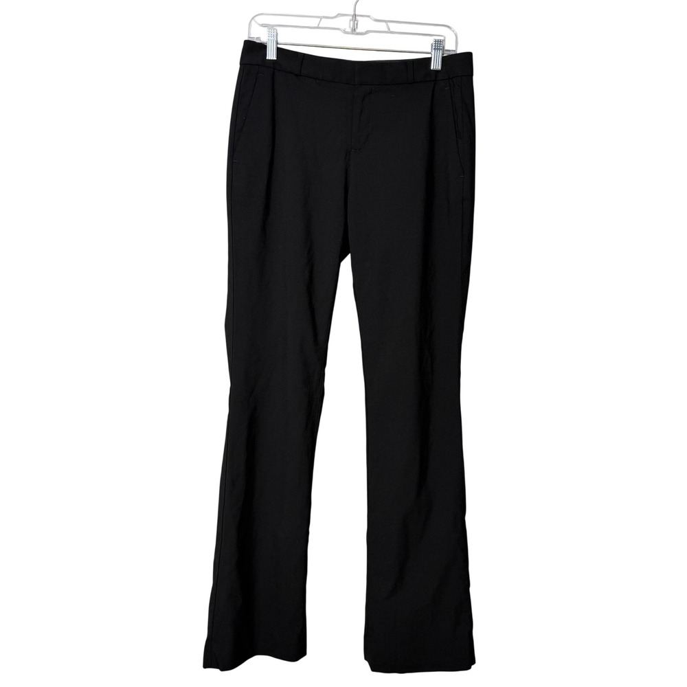 Banana Republic Logan Trousers Womens 2 Black Wool Blend Straight Dress Pants